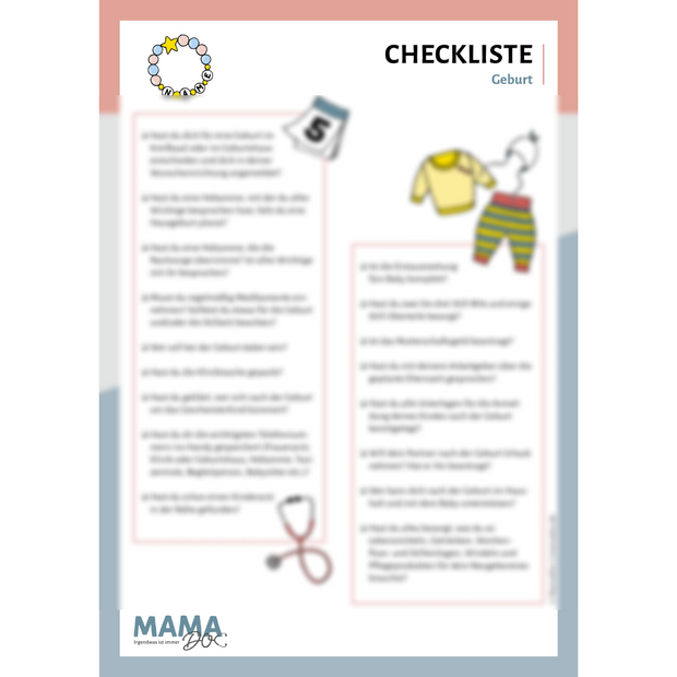 Checkliste Geburt (GRATIS PDF)
