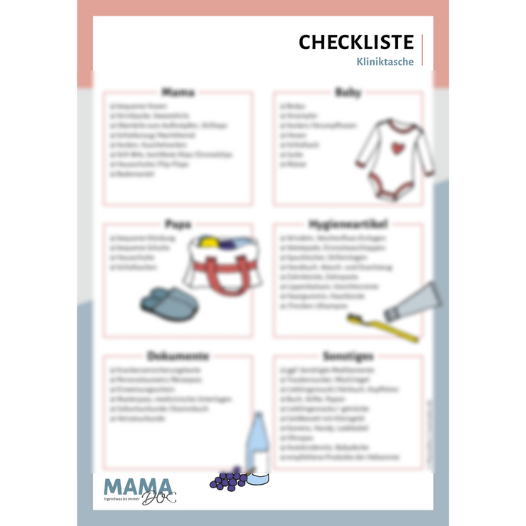 Checkliste Kliniktasche (GRATIS PDF)
