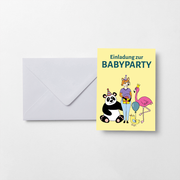 Babyparty-Set 10 x "Einladung zur Babyparty" mit Umschlägen